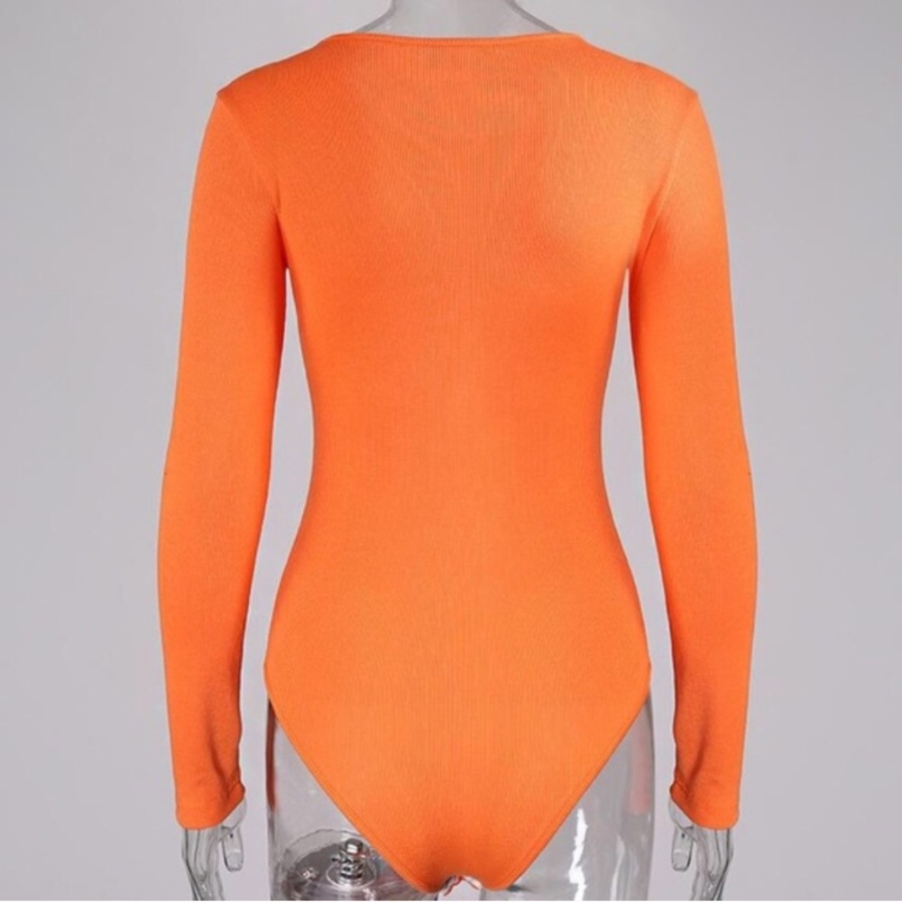 “BABE” Hot Orange Bodysuit - Picture 6 of 8